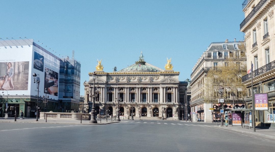 A street in Paris during the 2020 COVID-19 lockdown. (Philip Andelman)