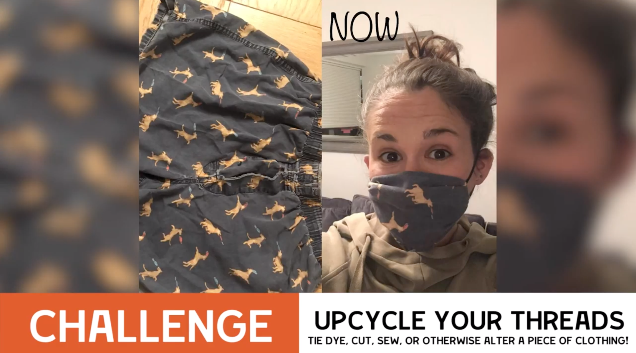 One challenge in Expedition Nai, a global virtual color war for Jewish young adults, was to take a piece of old clothing and turn it into something cool. (Screenshot from YouTube)