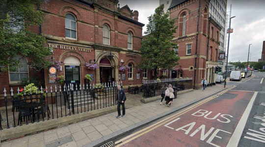 Pedestrians walks past the Hedley Verity pub in Leeds, the United Kingdom. (Google Maps)