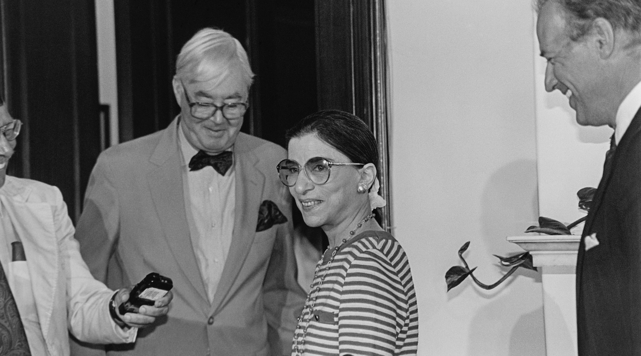 Ginsburg as a Supreme Court nominee, following her photo op with Sens. Joe Biden (right) and Daniel Moynihan, on June 15, 1993. (Maureen Keating/CQ Roll Call via Getty Images)