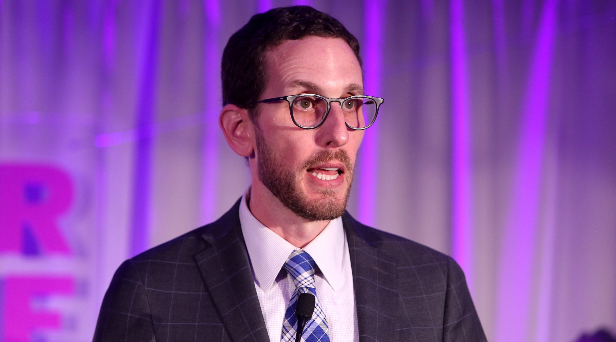 California State Sen. Scott Wiener speaks at the Lambda Legal West Coast Liberty Awards in Beverly Hills, California in 2018. (Randy Shropshire/Getty Images)
