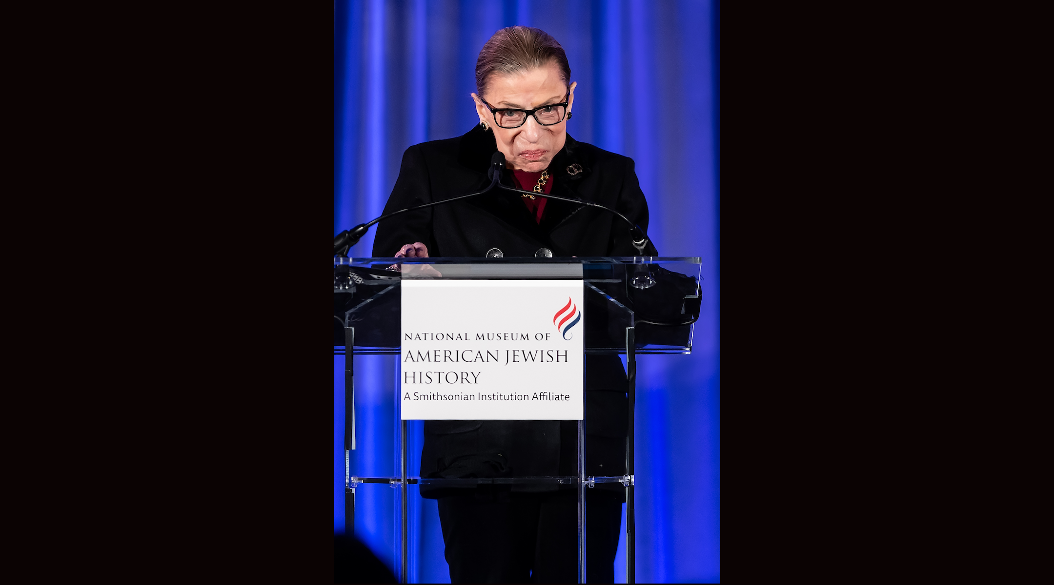 Supreme Court Justice Ruth Bader Ginsburg speaks at the National Museum Of American Jewish History on December 19, 2019 in Philadelphia. (Gilbert Carrasquillo/Getty Images)