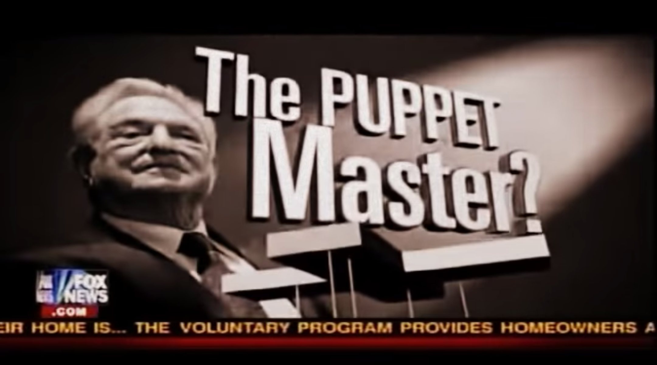 RIght-wing commentator Glenn Back ran a series of shows on Fox News in 2010 calling Soros a "puppet master." (Screenshot from YouTube)