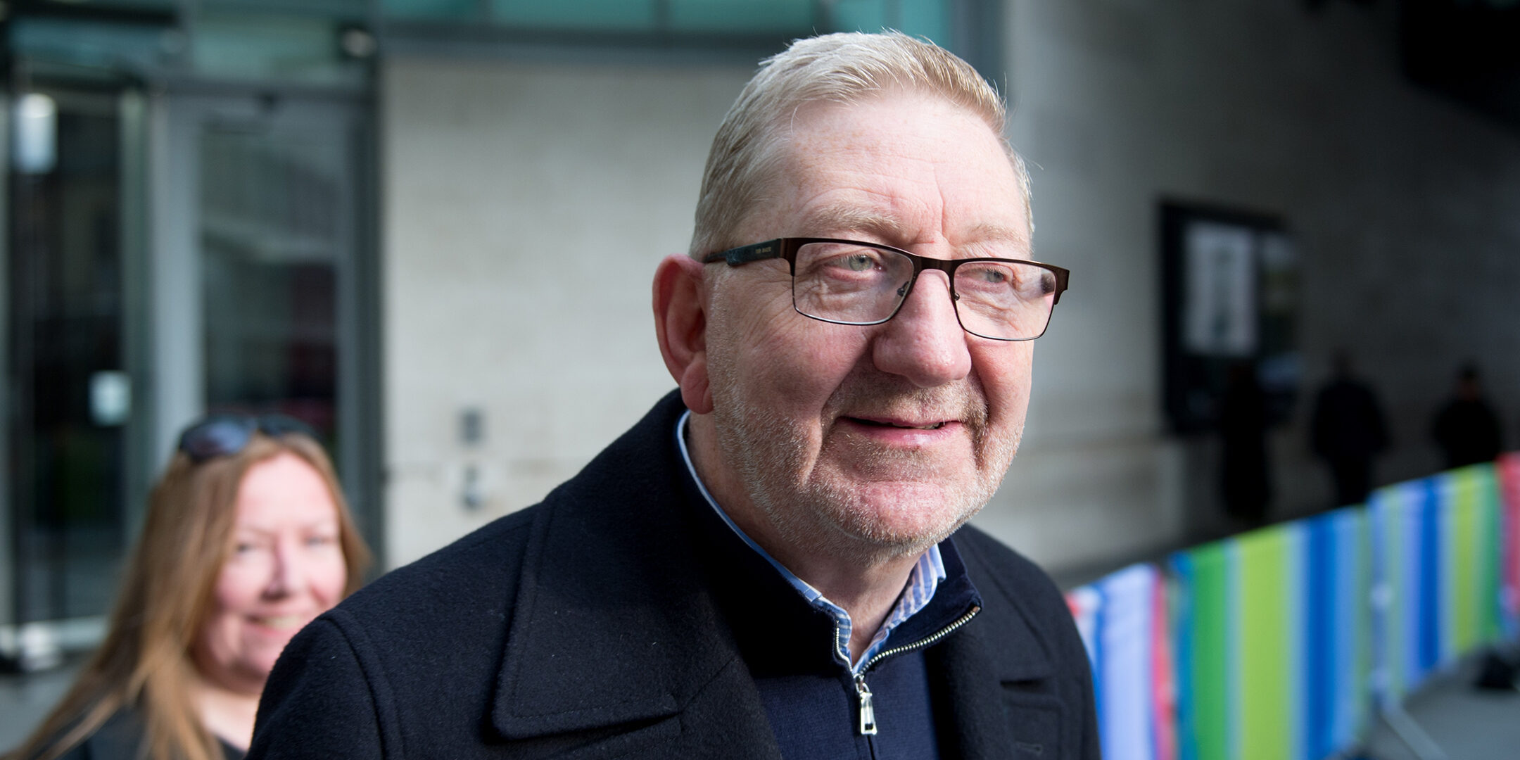 General Secretary of Unite the Union Len McCluskey leaves the BBC Broadcasting House in London, England on November 17, 2019. (Ollie Millington/Getty Images)