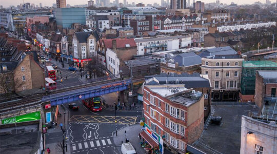 A view to a commercial area of the London borough of Hackney. (City of London)