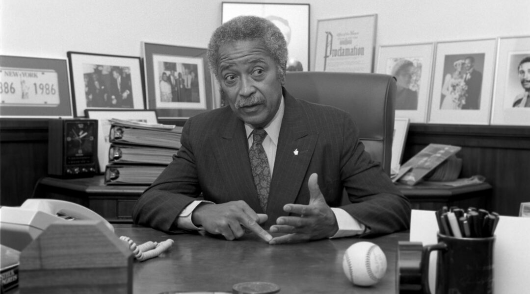David Dinkins, pictured here in 1986, was elected New York City's first black mayor in 1989. (Karjean Levine/Getty Images)
