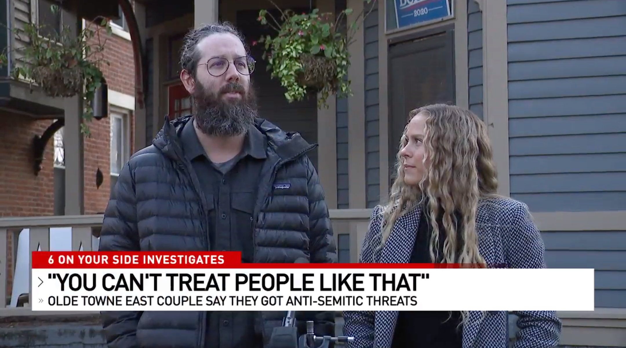 The couple, Nick and Tiffany Kinney, speak to ABC 6. (Screenshot)