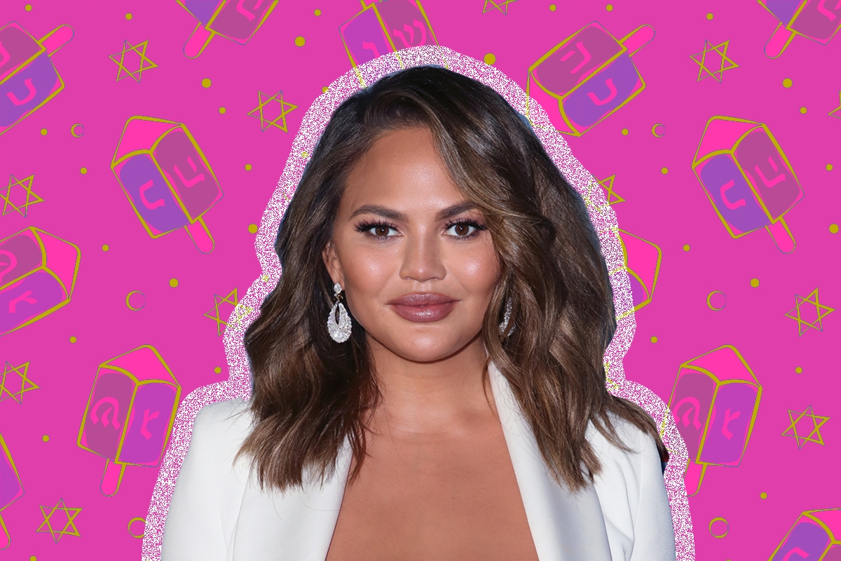 Chrissy Teigen on Hanukkah Background