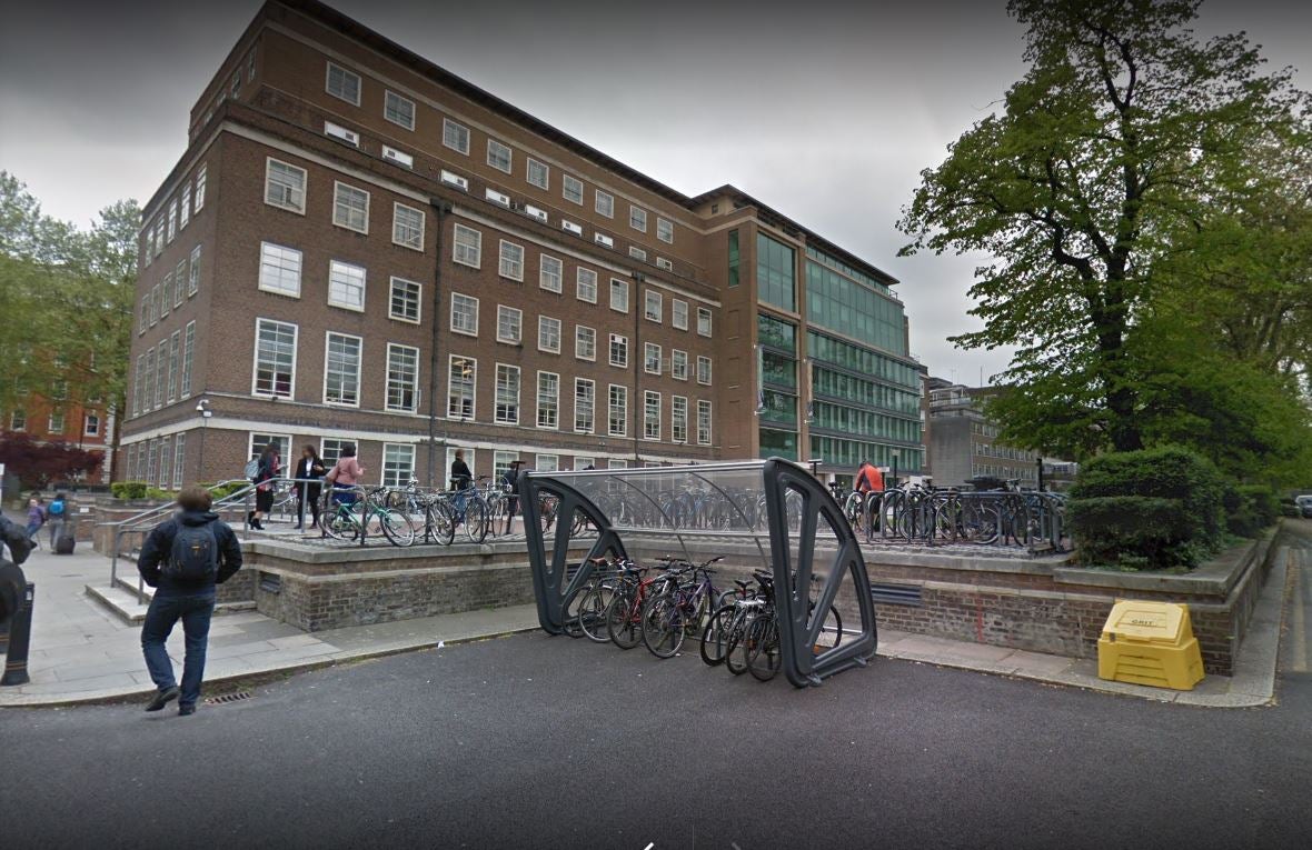 Pedestrians walk outside the School of Oriental and African Studies in London, UK. (Google Maps)