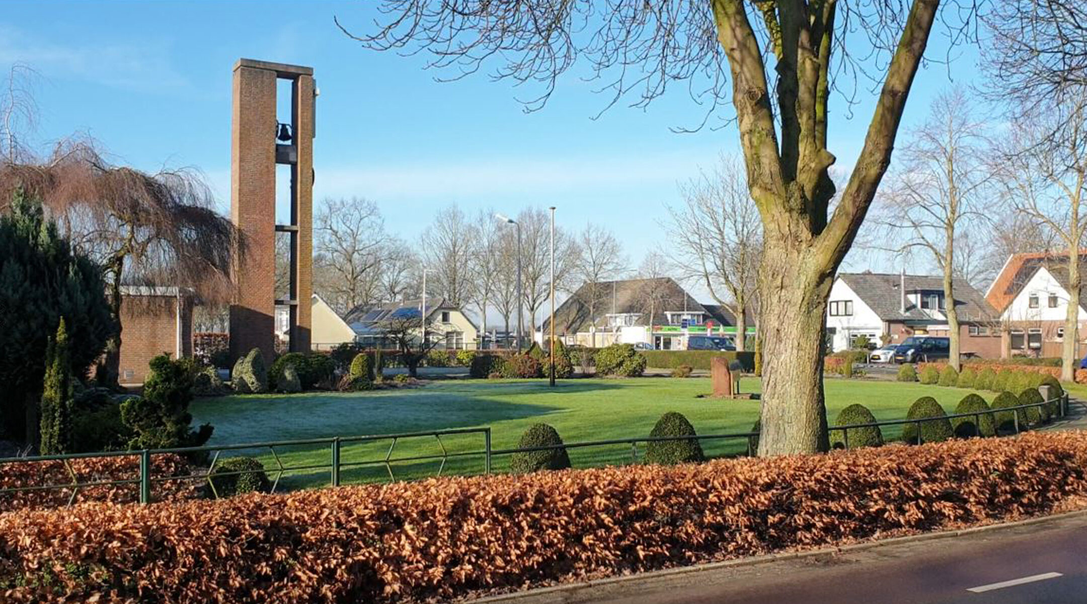 Church bells toll in Nieuwlande, the Netherlands on Jan. 25, 2021. (Cnaan Liphshiz)