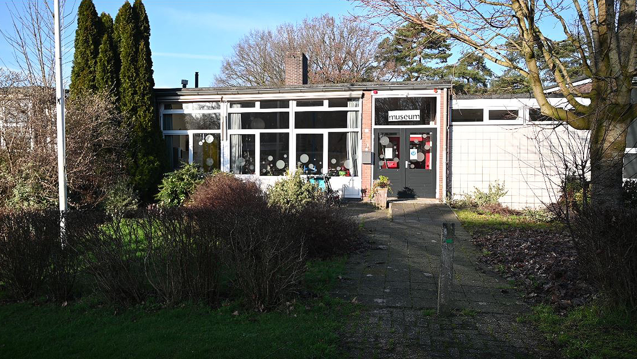 The building of a former school houses the De Duikelaar museum on the rescue of Jews in Nieuwlande, the Netherlands. (Cnaan Liphshiz)