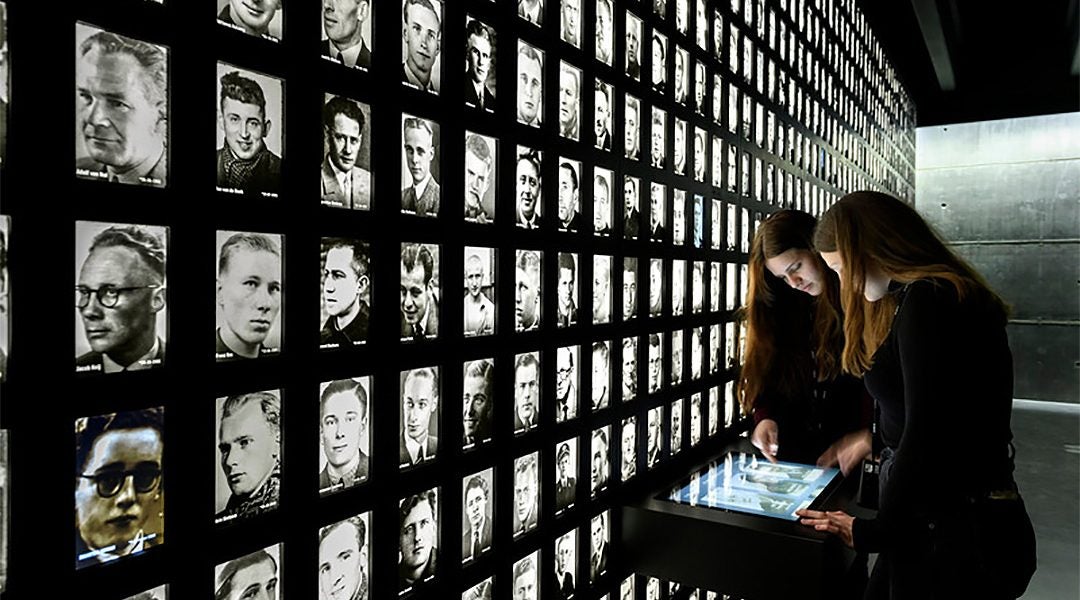 Students explore Camp Amersfoort in the NEtherlands on April 19, 2021. (Mike Bink/National Monument Kamp Amersfoort)