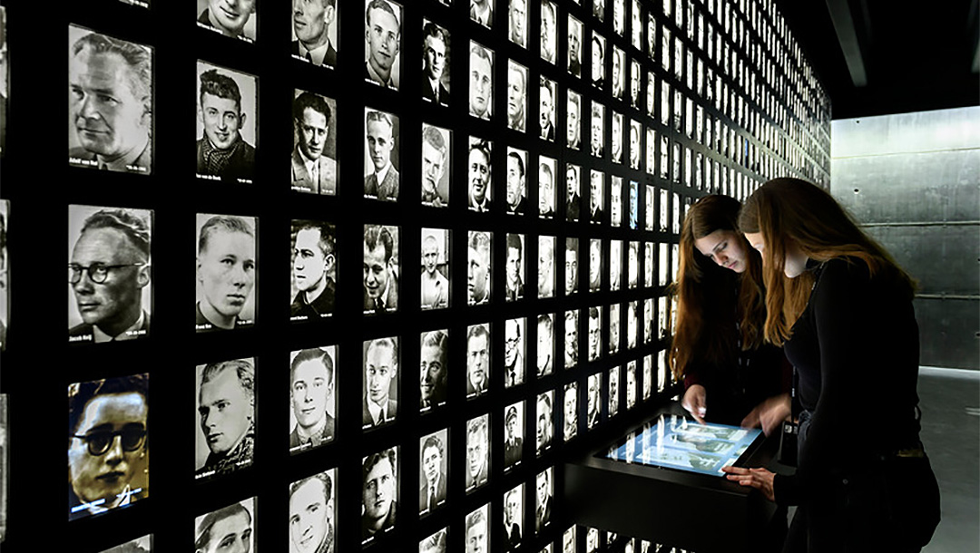 Students explore Camp Amersfoort in the NEtherlands on April 19, 2021. (Mike Bink/National Monument Kamp Amersfoort)