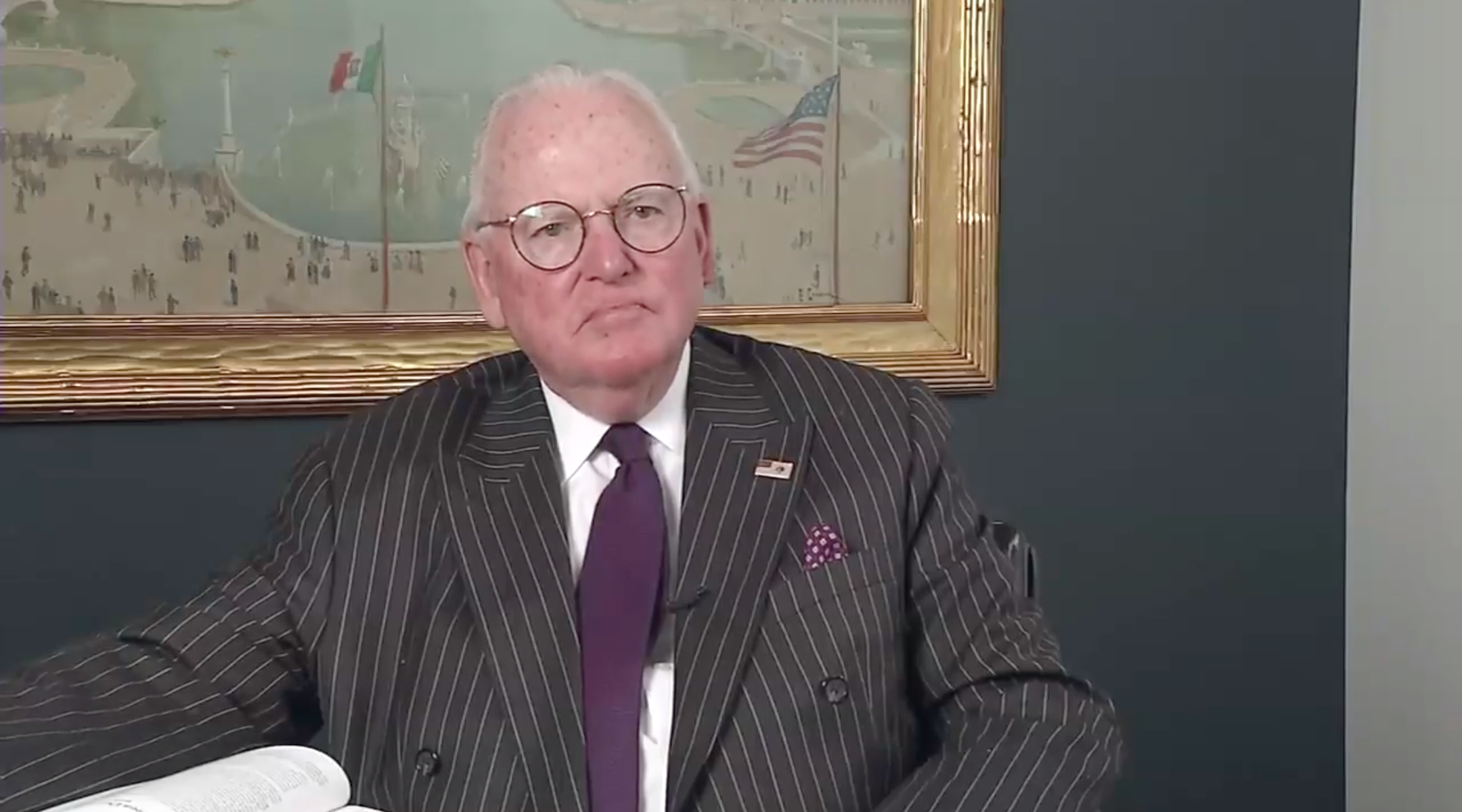 Chicago Alderman Ed Burke, shown here in 2018, is on trial for corruption. (Screen shot from YouTube)