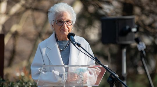 Liliana Segre attends a ceremony honoring people who saved Jews during the Holocaust in Milan, Italy March 05, 2021. (Alessandro Bremec/NurPhoto via Getty Images)