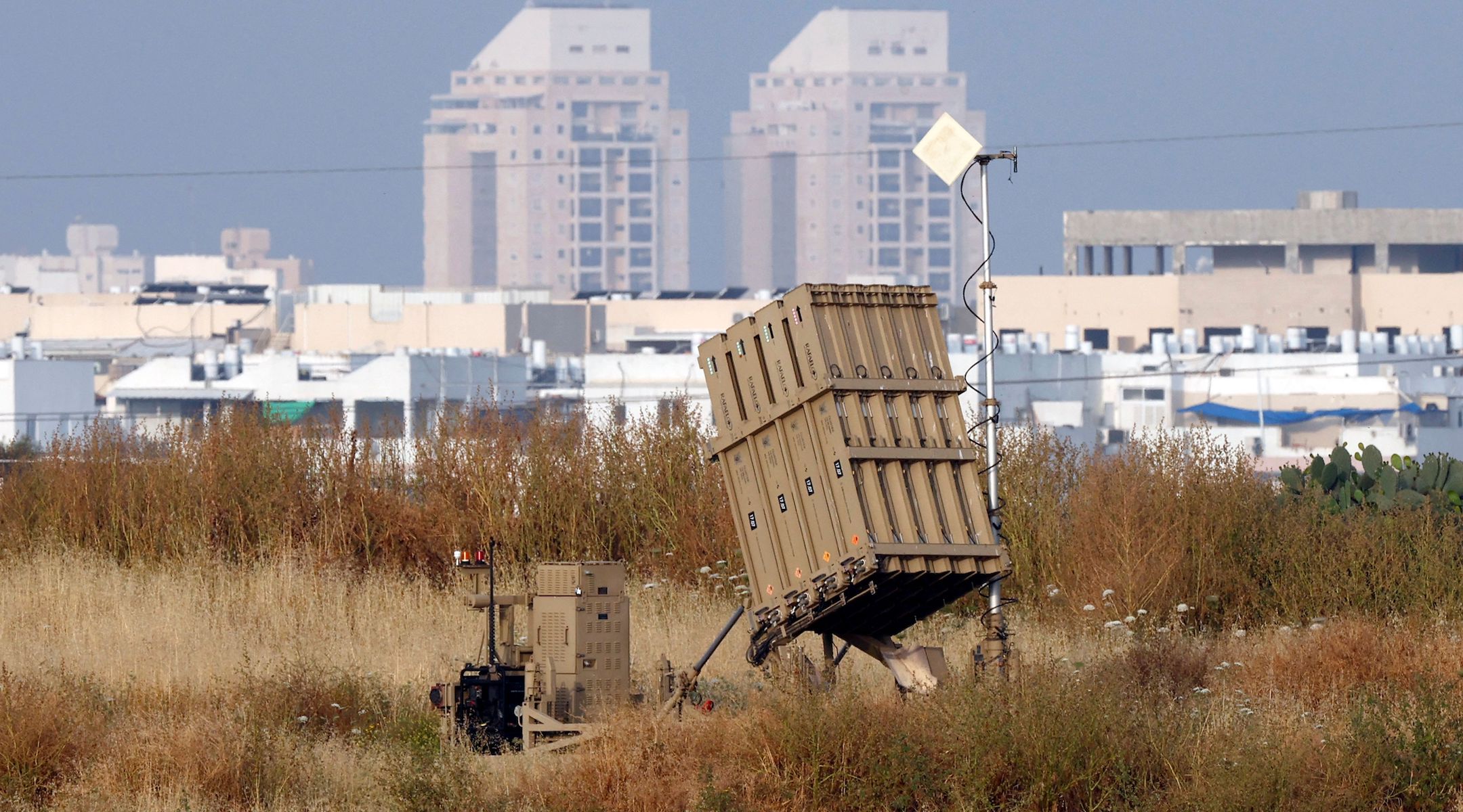 An Iron Dome battery outside the southern Israeli city of Ashdod, on April 24, 2021. (Jack Guez/AFP via Getty Images)