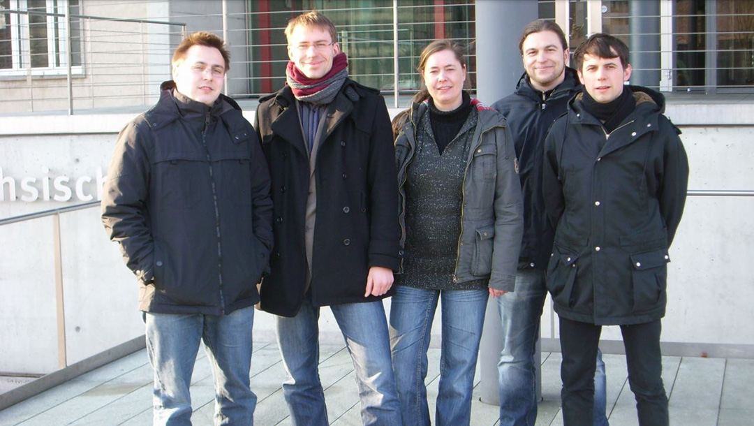 Katrin Wengler, center, poses with colleagues at the state parliament of Saxony, Germany in 2010. (Courtesy of the office of Holger Mann)