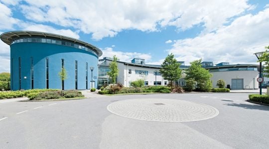 The entrance to the JFS school in London, the United Kingdom. (Courtesy of JFS)