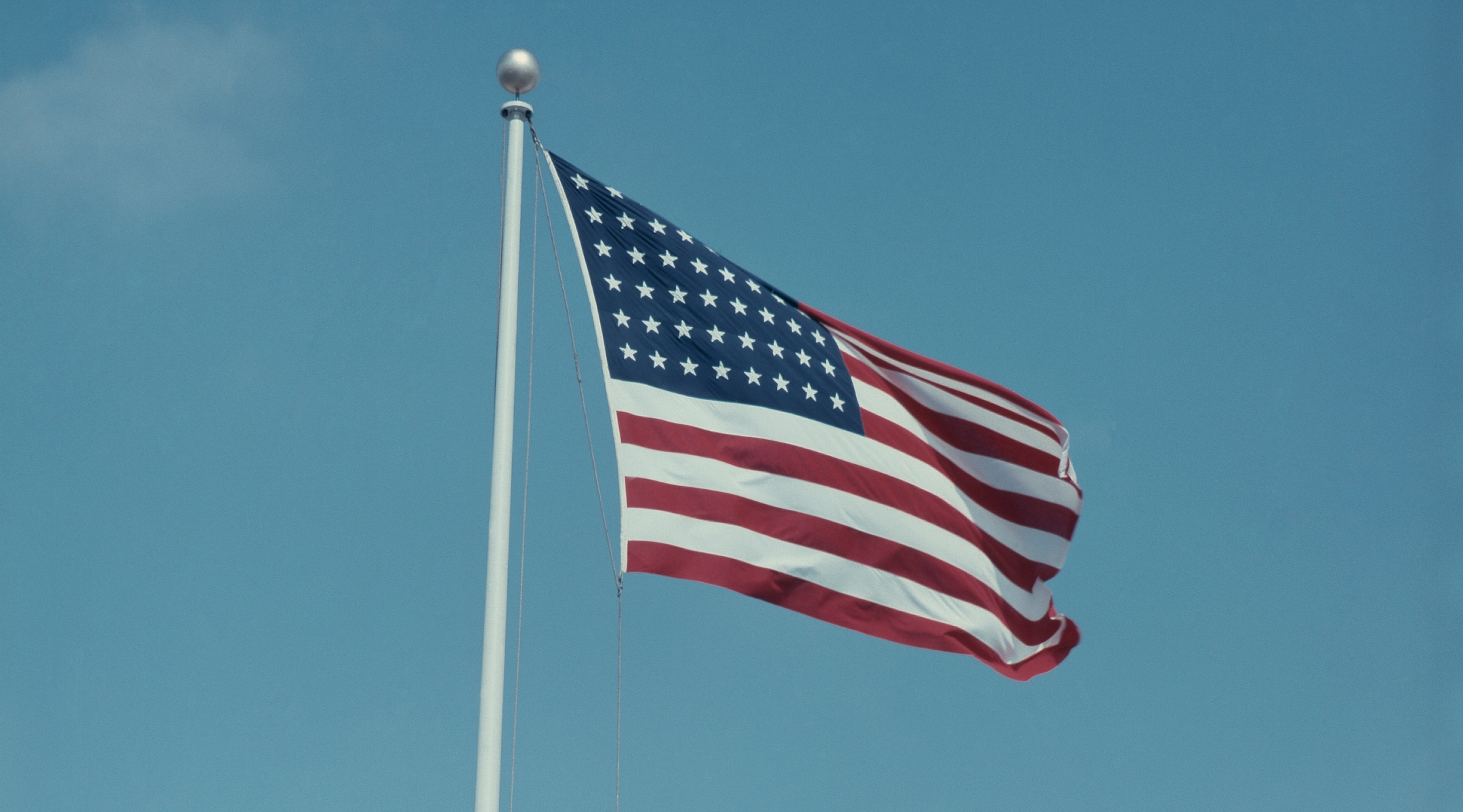 An American flag, 1958.