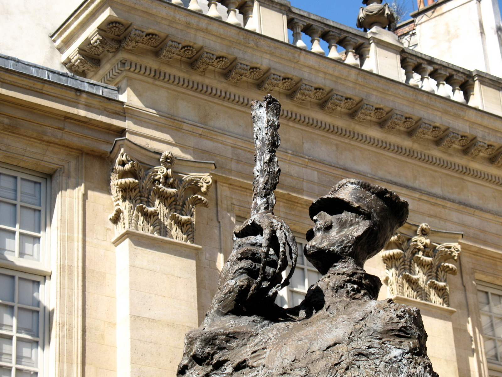 The Alfred Dreyfus Statue in the courtyard of the Jewish Museum in Paris