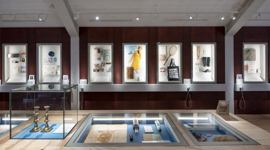 The permanent display at the Manchester Jewish Museum in Manchester, UK celebrates the blue-collar roots of the community, when many of its members worked in steel and textile. (Chris Payne)