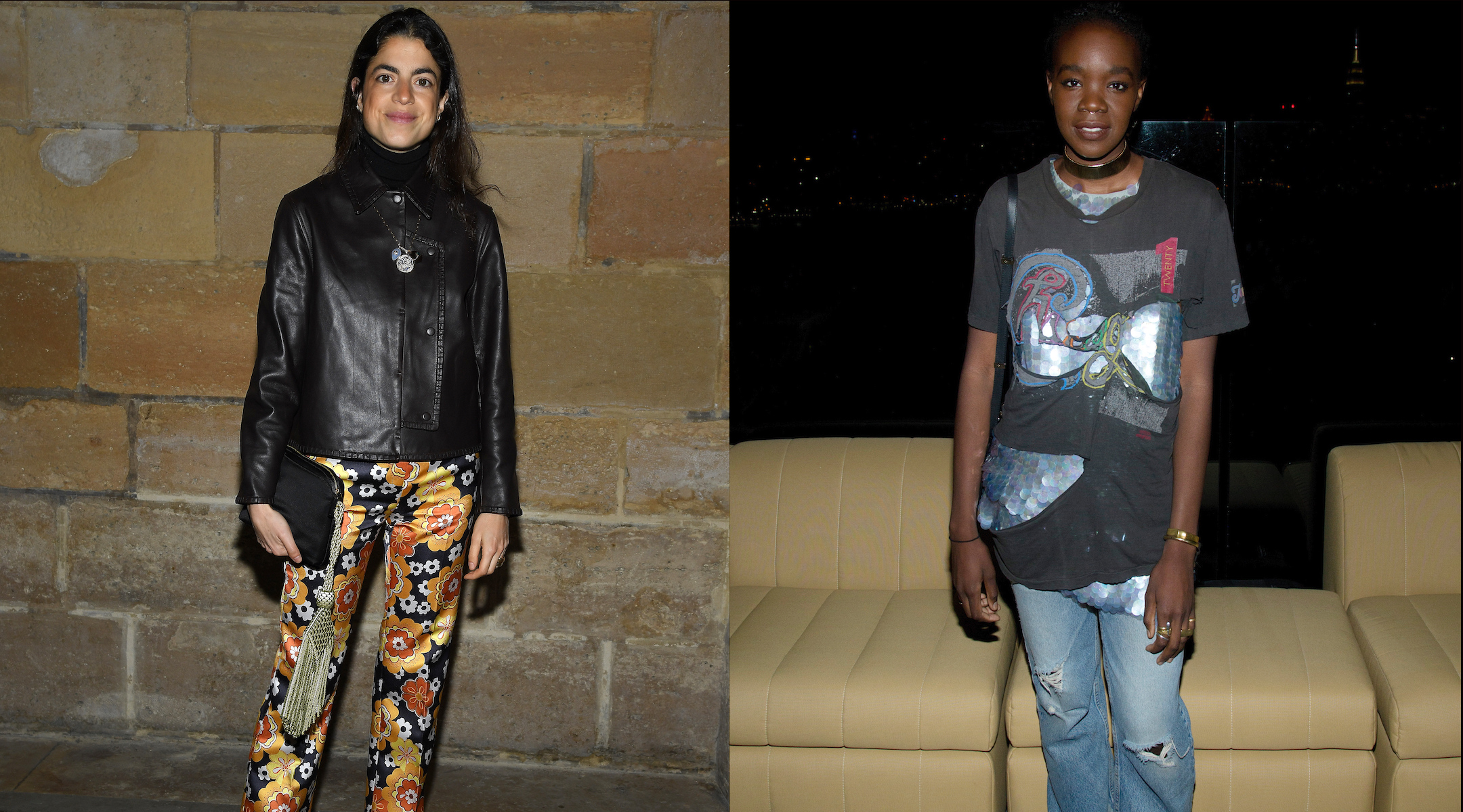 Recho Omondi (right, pictured in 2016) is being accused of antisemitism for calling Leandra Medine Cohen (left, pictured in 2020) a "Jewish American Princess." (Getty Images)