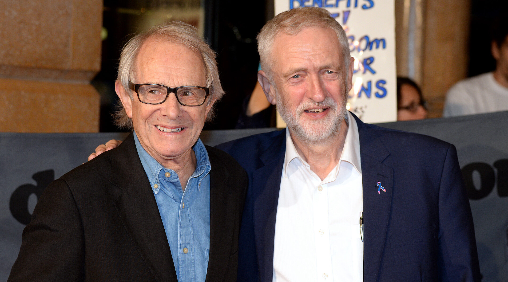 Ken Loach with Jeremy Corbyn