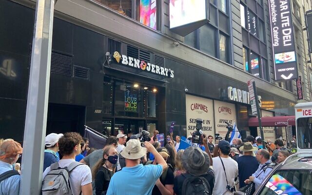 Ben & Jerry's protest Manhattan