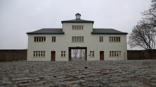 The entrance to the Sachsenhausen memorial near Berlin, Germany. (Paul Zinken/picture alliance via Getty Images)