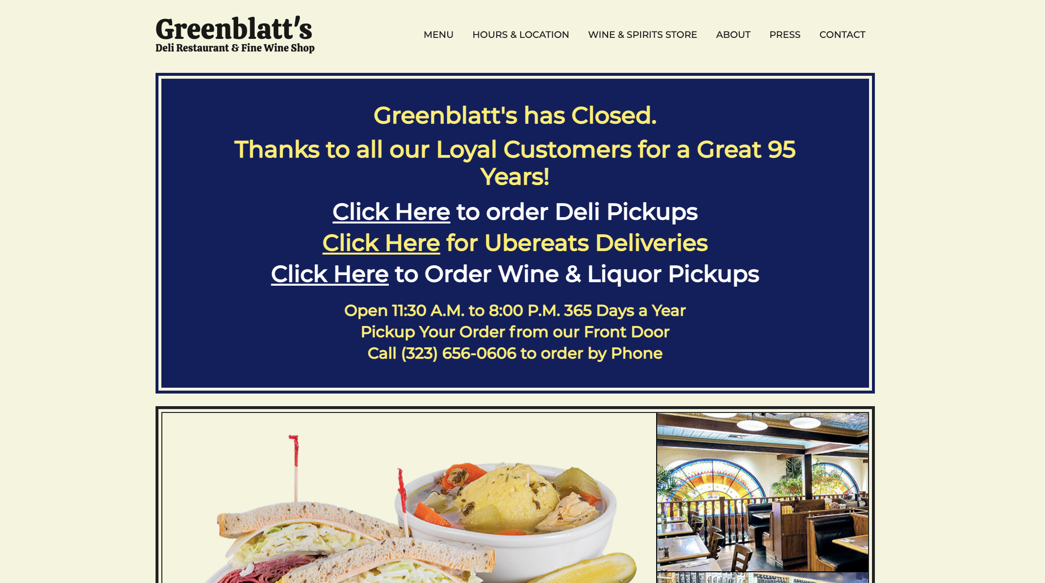 Greenblatt's Los Angeles deli closed