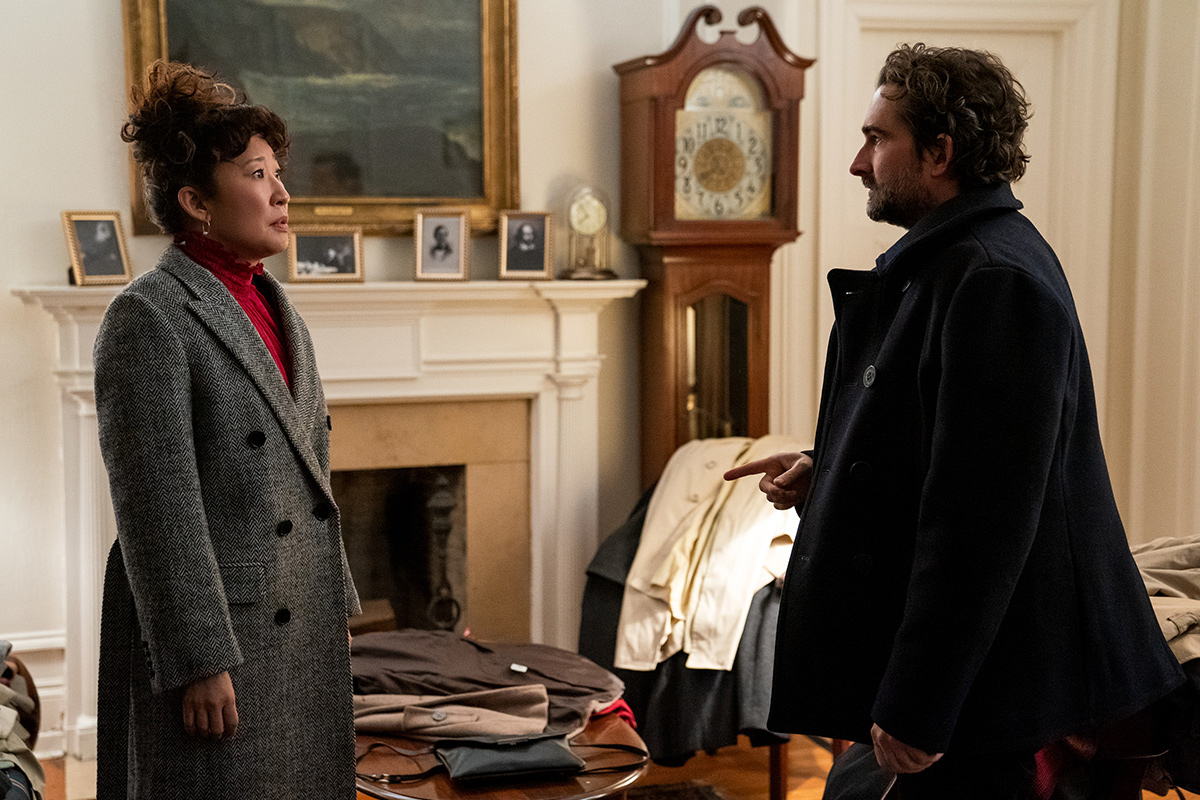 Sandra Oh and Jay Duplass in "The Chair."