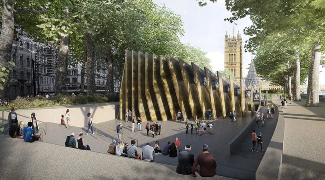 An artist’s impression of the future Holocaust memorial monument in Westminster Council, London, UK. (Adjaye Associates)