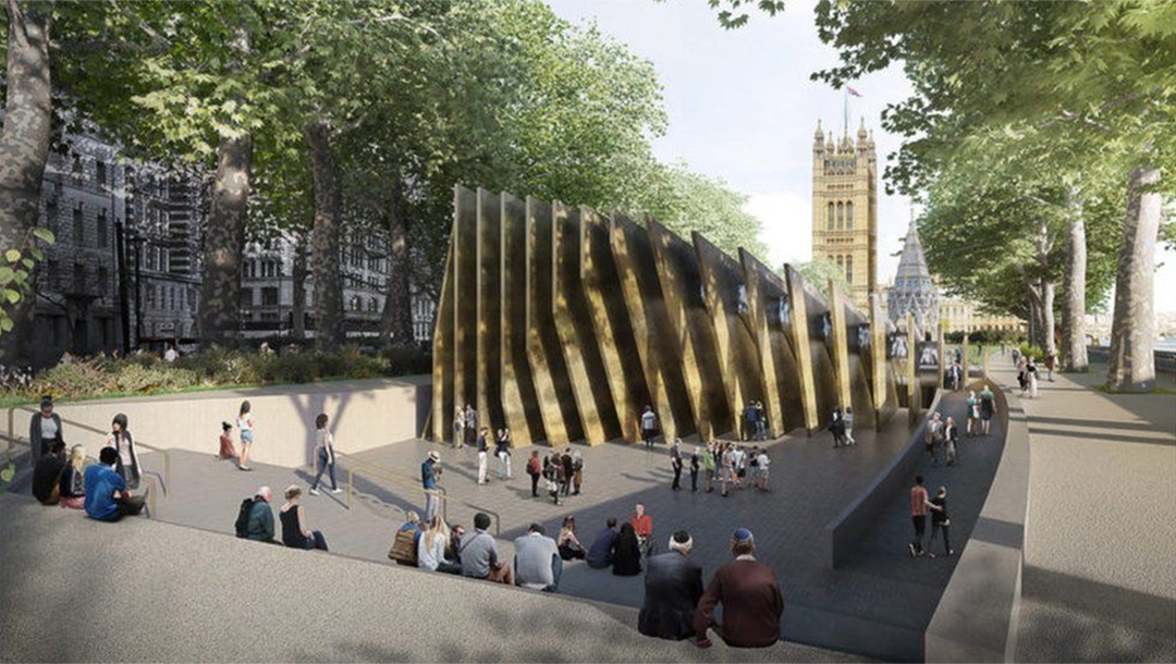 An artist’s impression of the future Holocaust memorial monument in Westminster Council, London, UK. (Adjaye Associates)