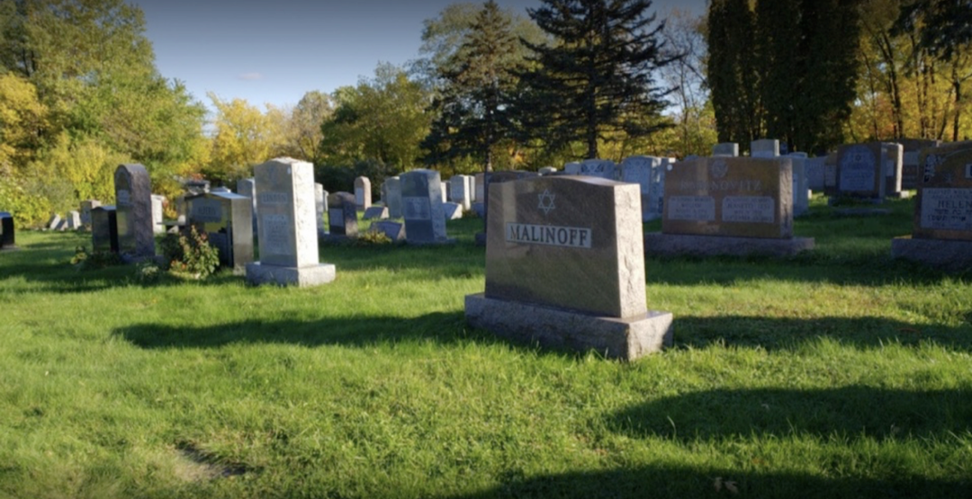 Headstones at a Jewish cemetery