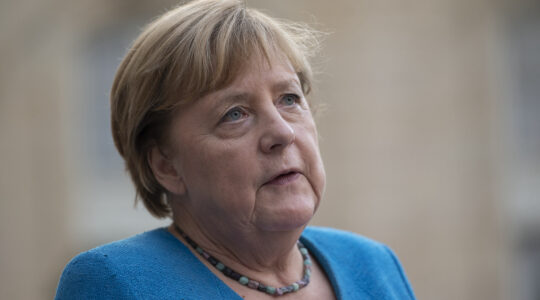 Angela Merkel speaks to press