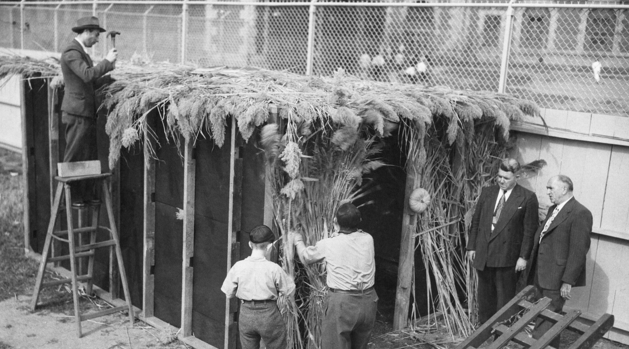 Sukkah Ellis Island 1948