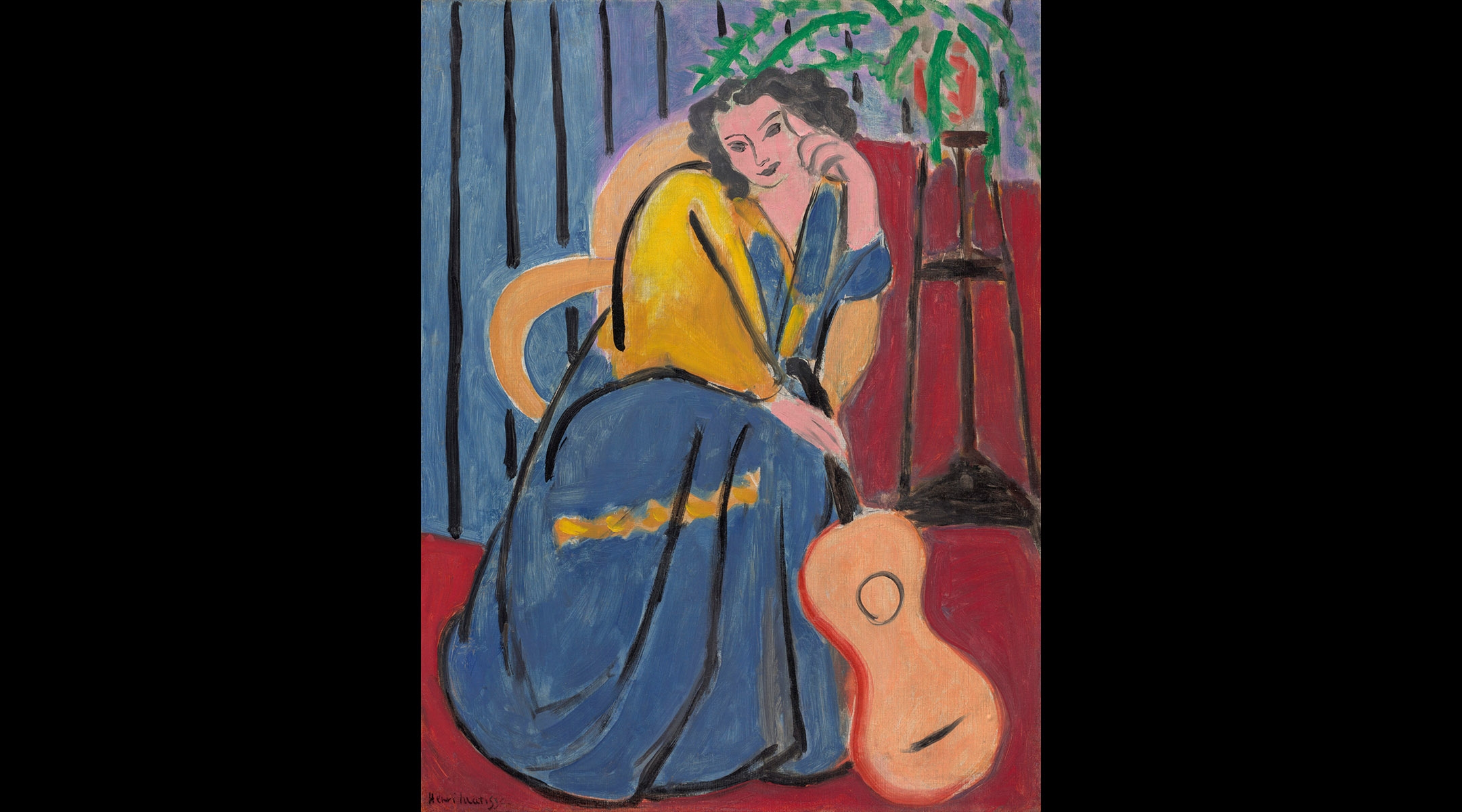 Henri Matisse, “Girl in Yellow and Blue with Guitar” 