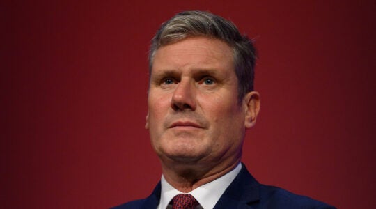 Keir Starmer speaks at the annual Labour conference in Brighton, UK on Sept. 25, 2021. (Leon Neal/Getty Images)