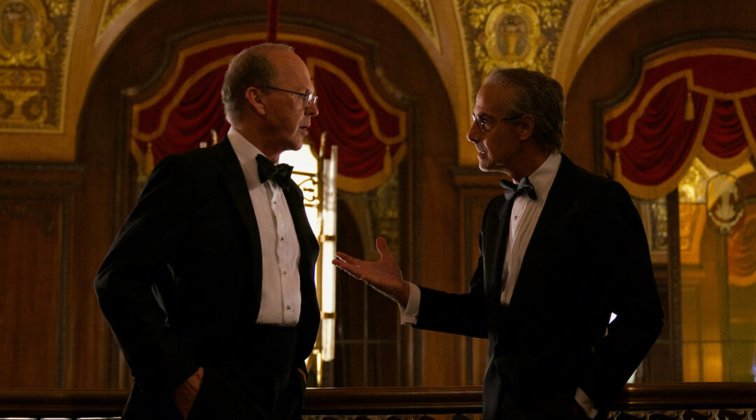 Michael Keaton and Stanley Tucci in the movie "Worth"