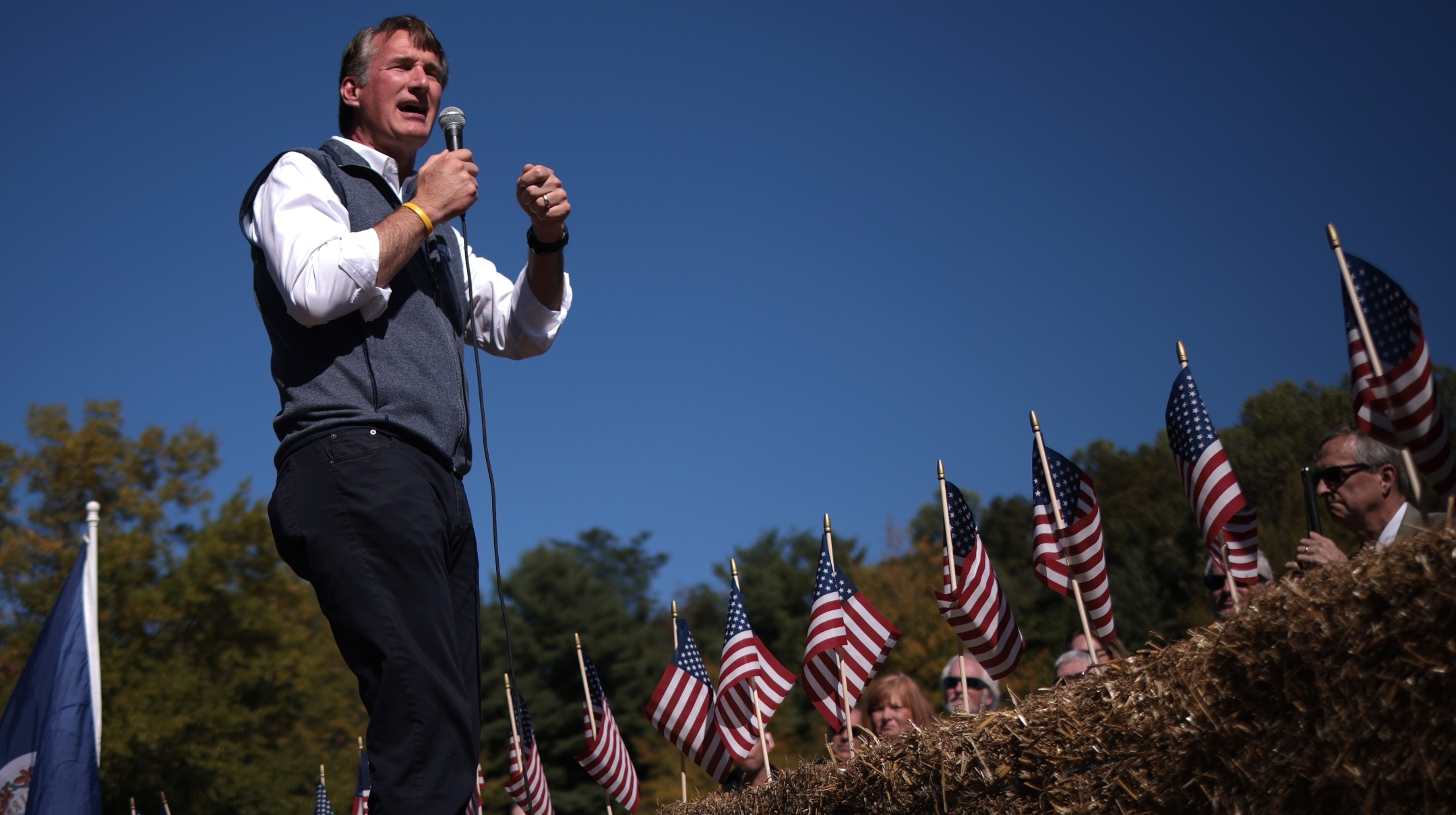 Glenn Youngkin speaks at a rally