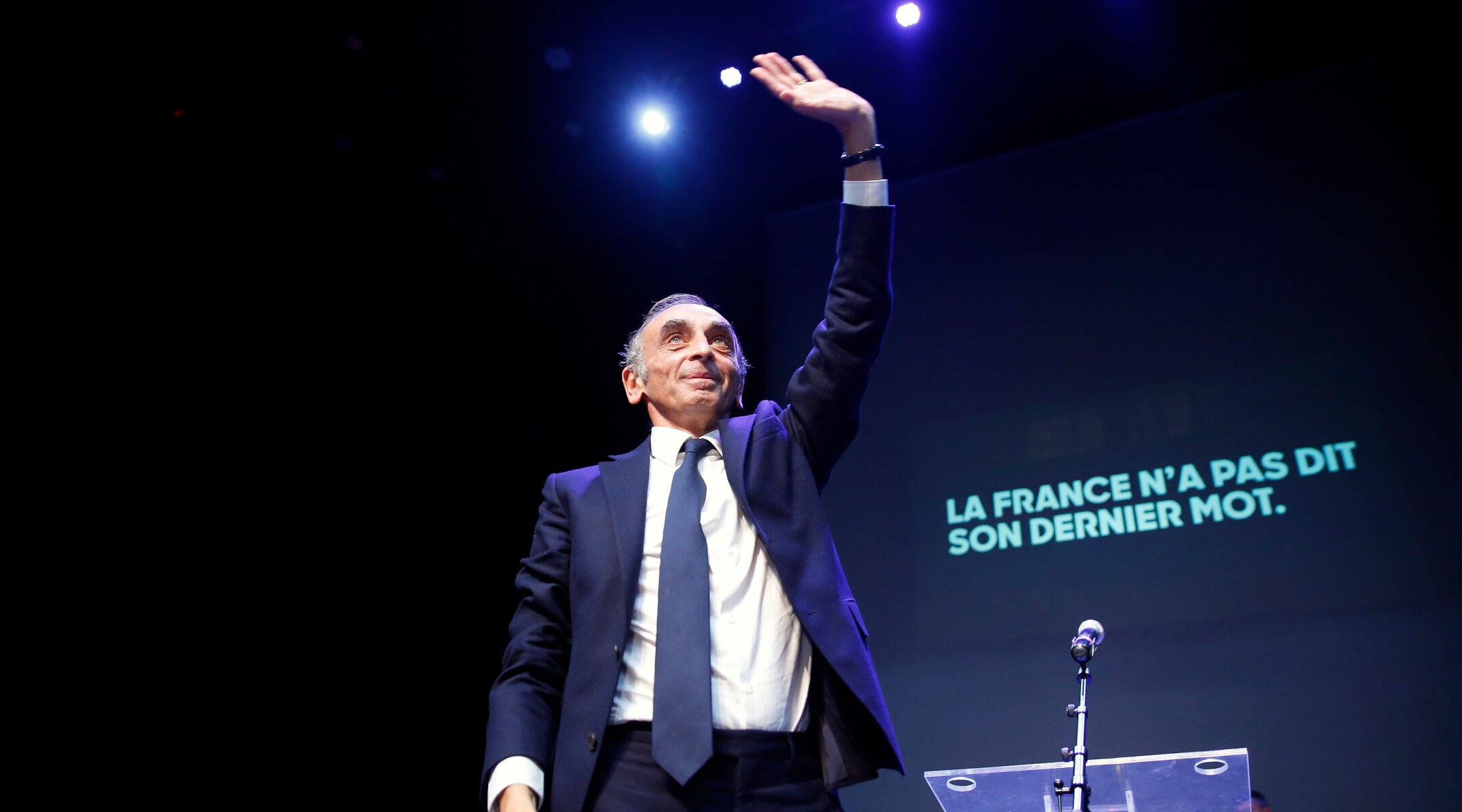French essayist and political journalist Eric Zemmour arrives at a debate in Beziers, France on Oct, 16, 2021. (Chesnot/Getty Images)