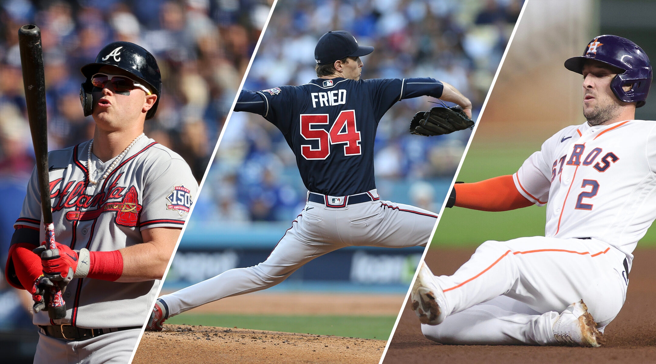 Joc Pederson, Max Fried and Alex Bregman