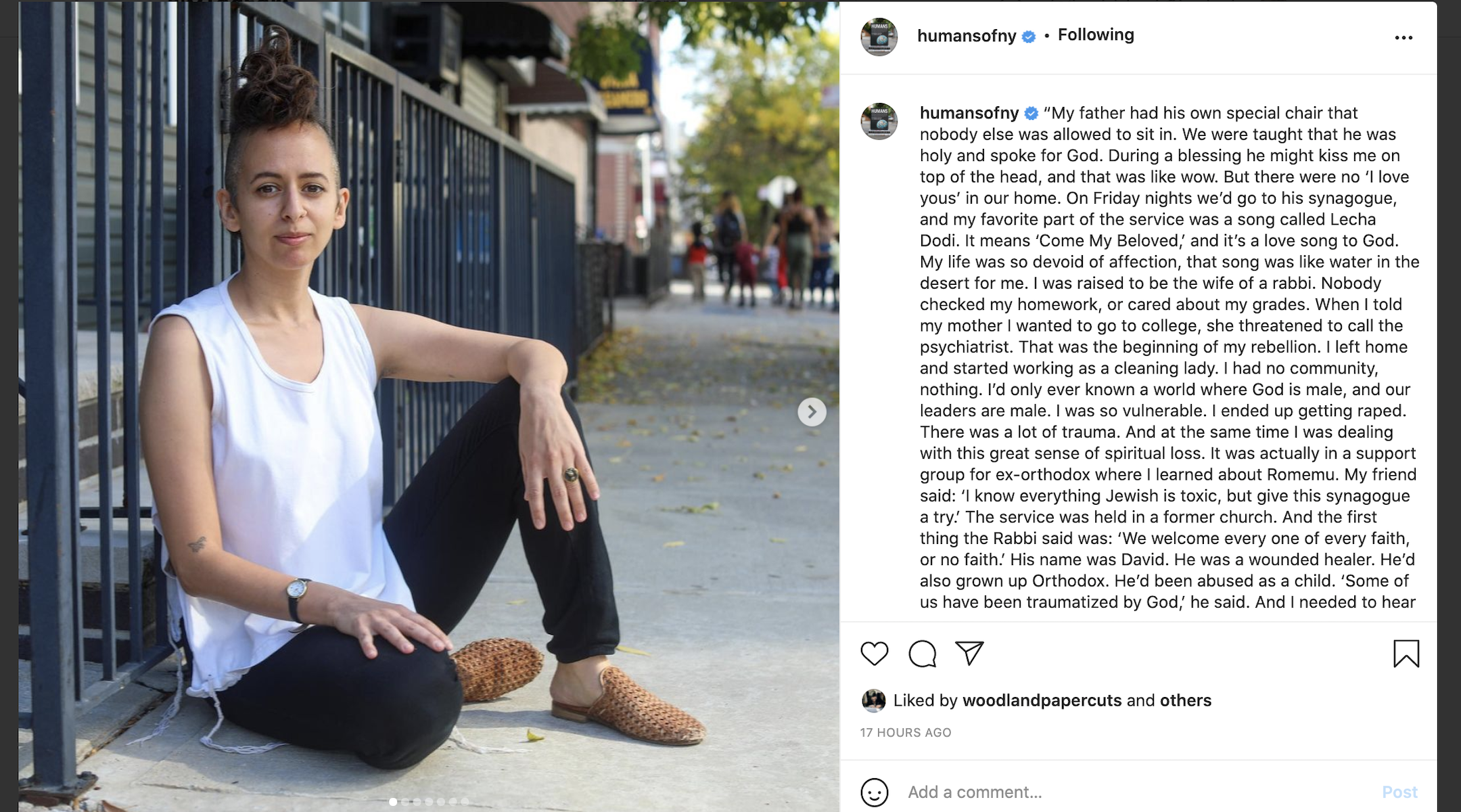 Jericho Vincent posing for Humans of New York