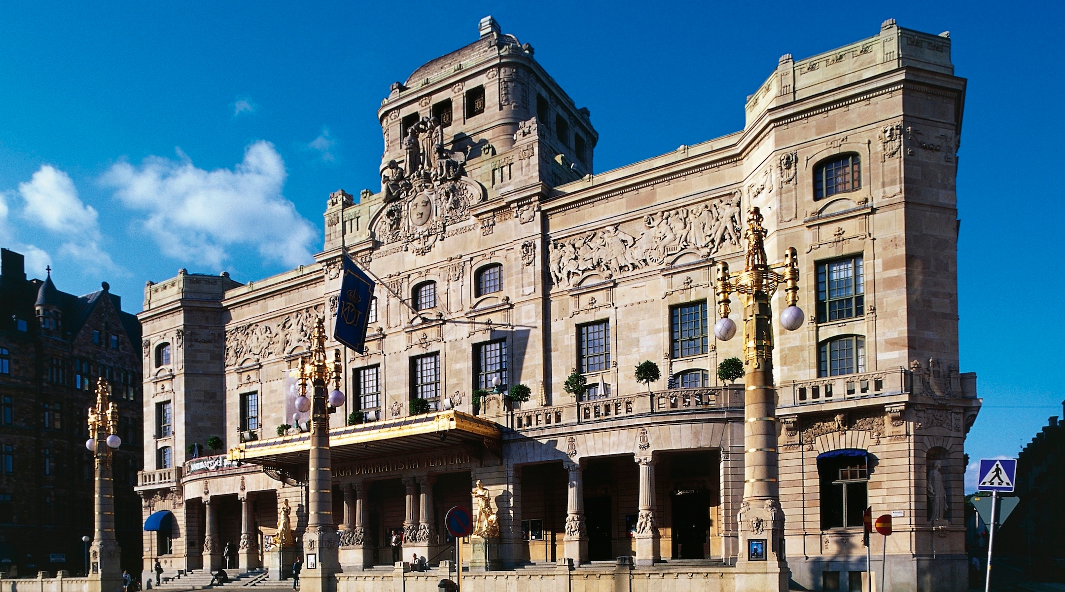 A view of the Royal Dramatic Theater building in Stockholm