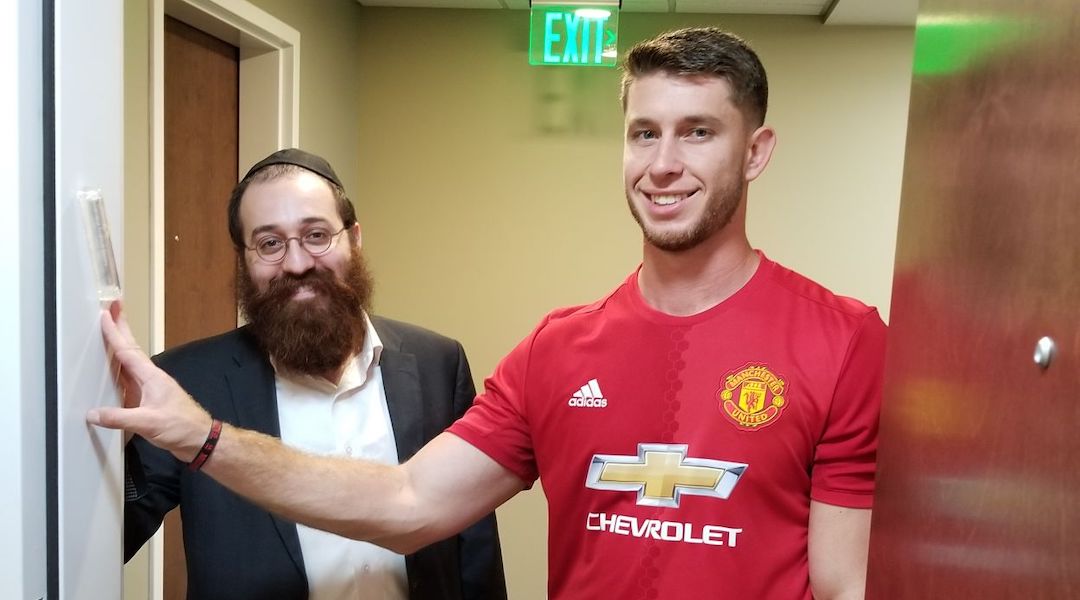 Greg Joseph with Chabad rabbi