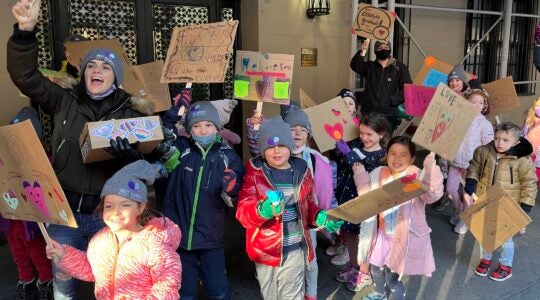 Kids march in thanks