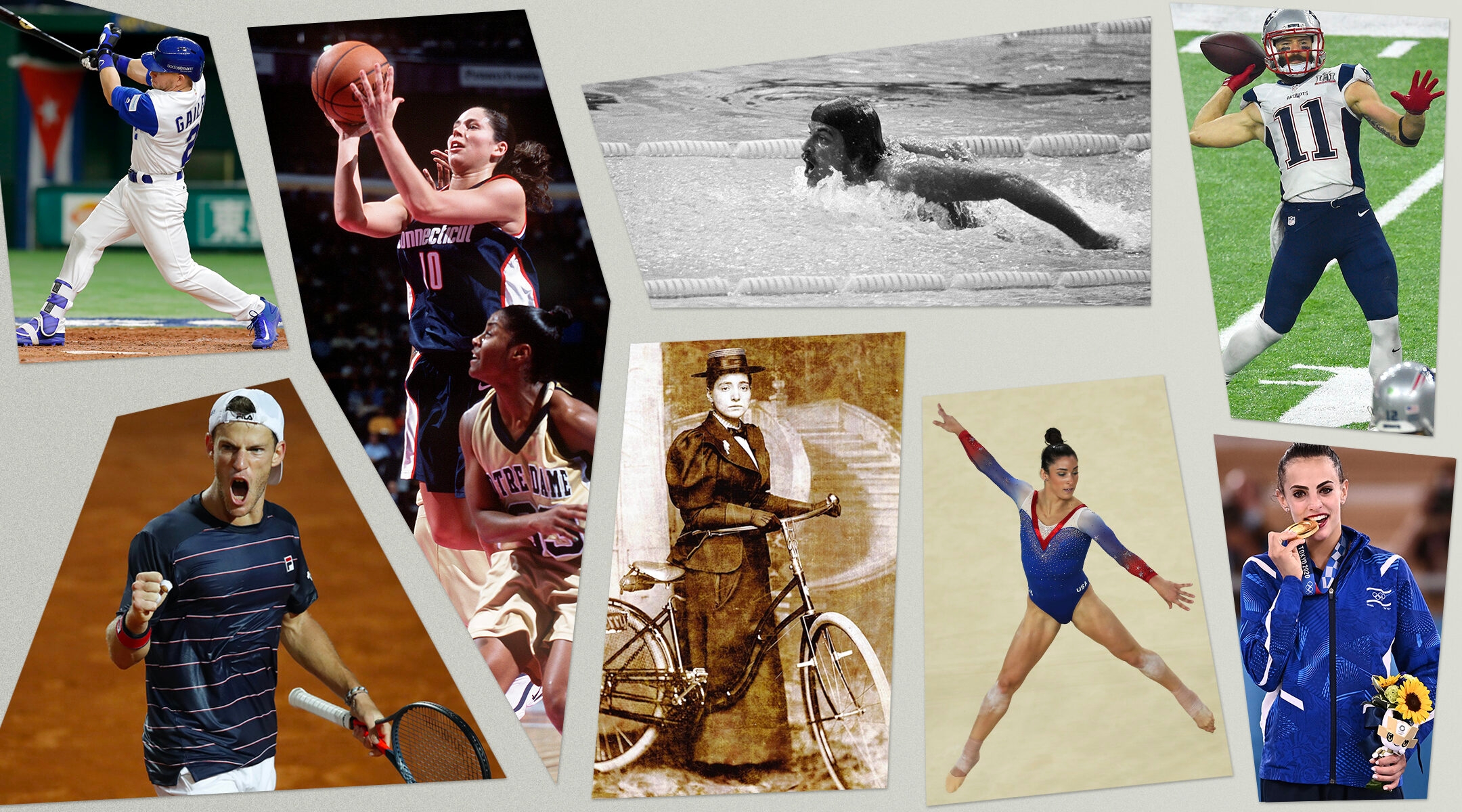 A collage of Jewish athletes