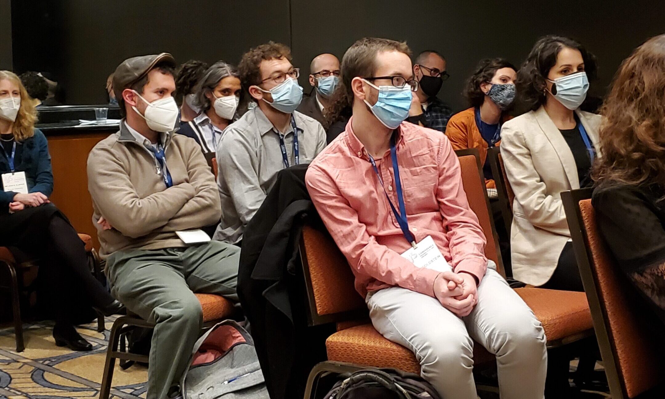 AJS panel audience with masks