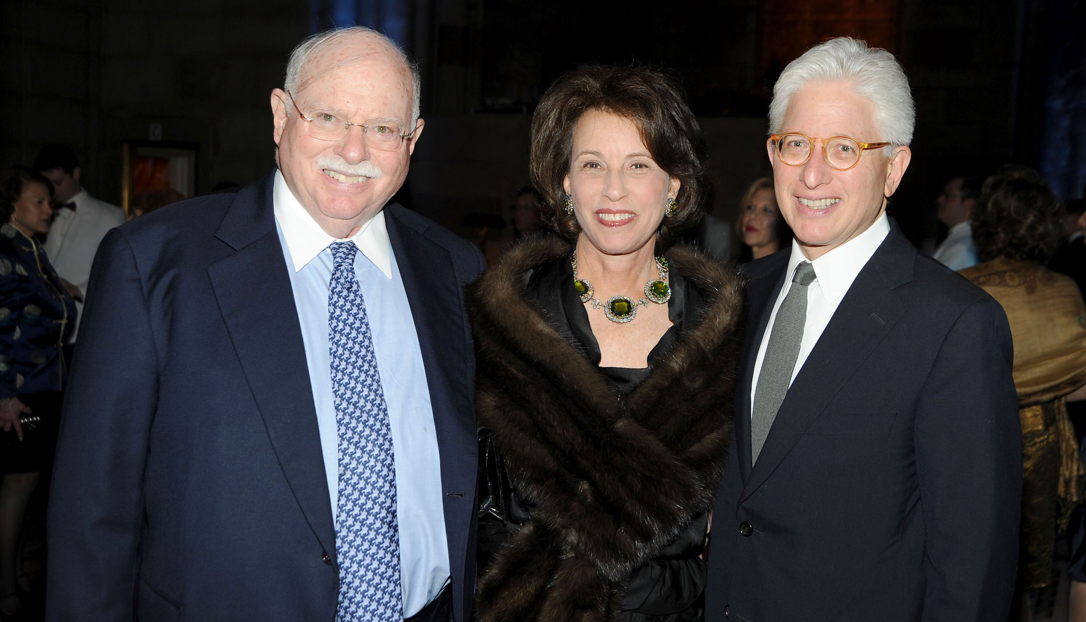 Museum donors Michael Steinhardt and Judy Steinhardt pose with museum director James Snyder