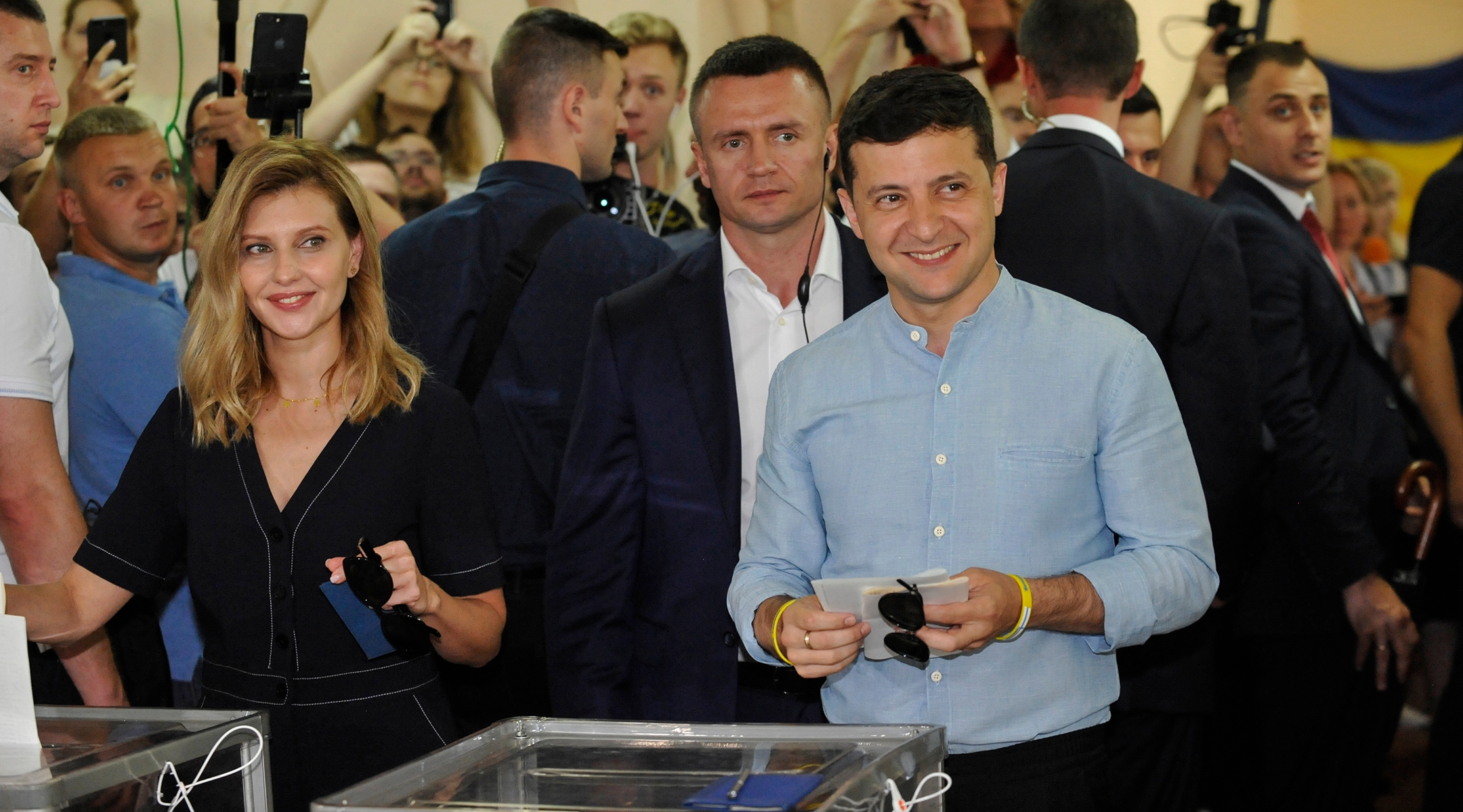 Volodymyr and Olena Zelensky.